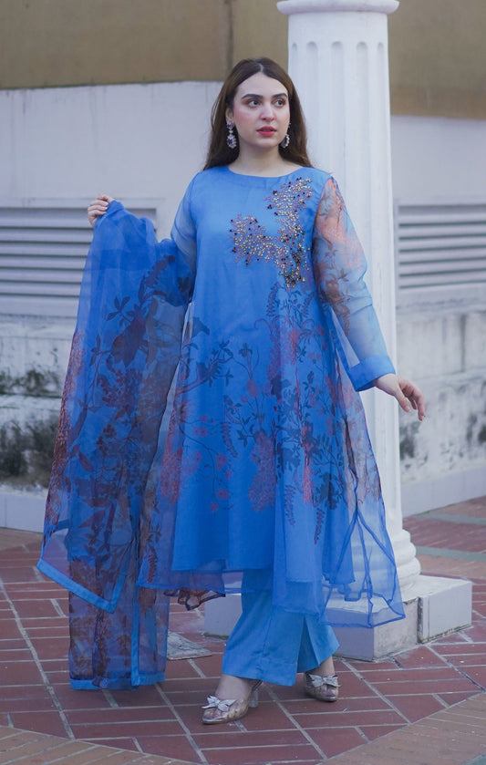 Blue Ocean Sequined Dress