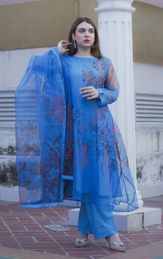 Blue Ocean Sequined Dress